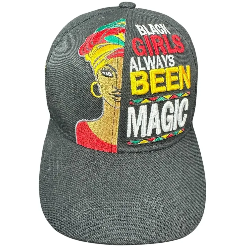 BLACK GIRLS ALWAYS BEEN MAGIC Snapback Hat Cap Big Embroidered Logo
